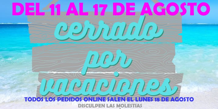 CERRADOS POR VACACIONES